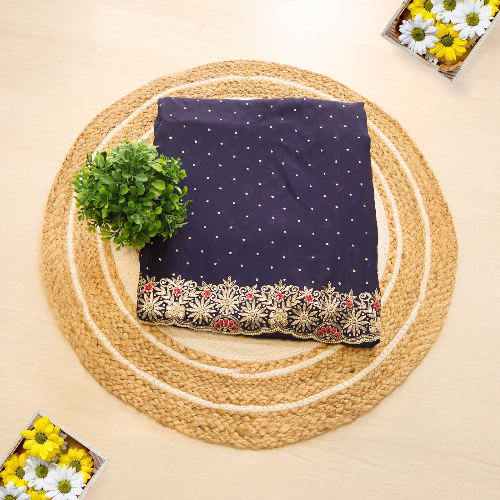 Royal Midnight Embroidered Suit Set - Image 2