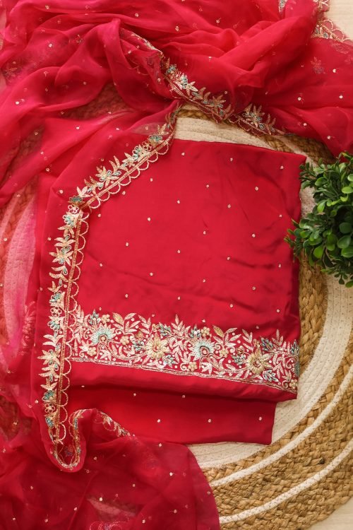 Classic Red & Gold Saree