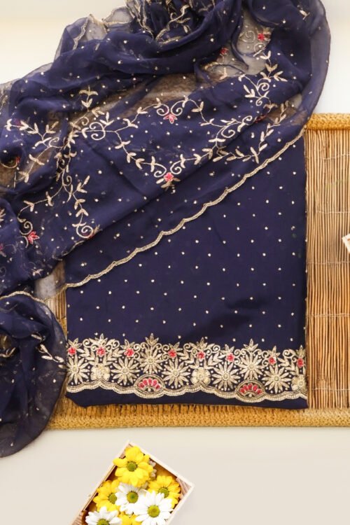 Royal Midnight Embroidered Suit Set
