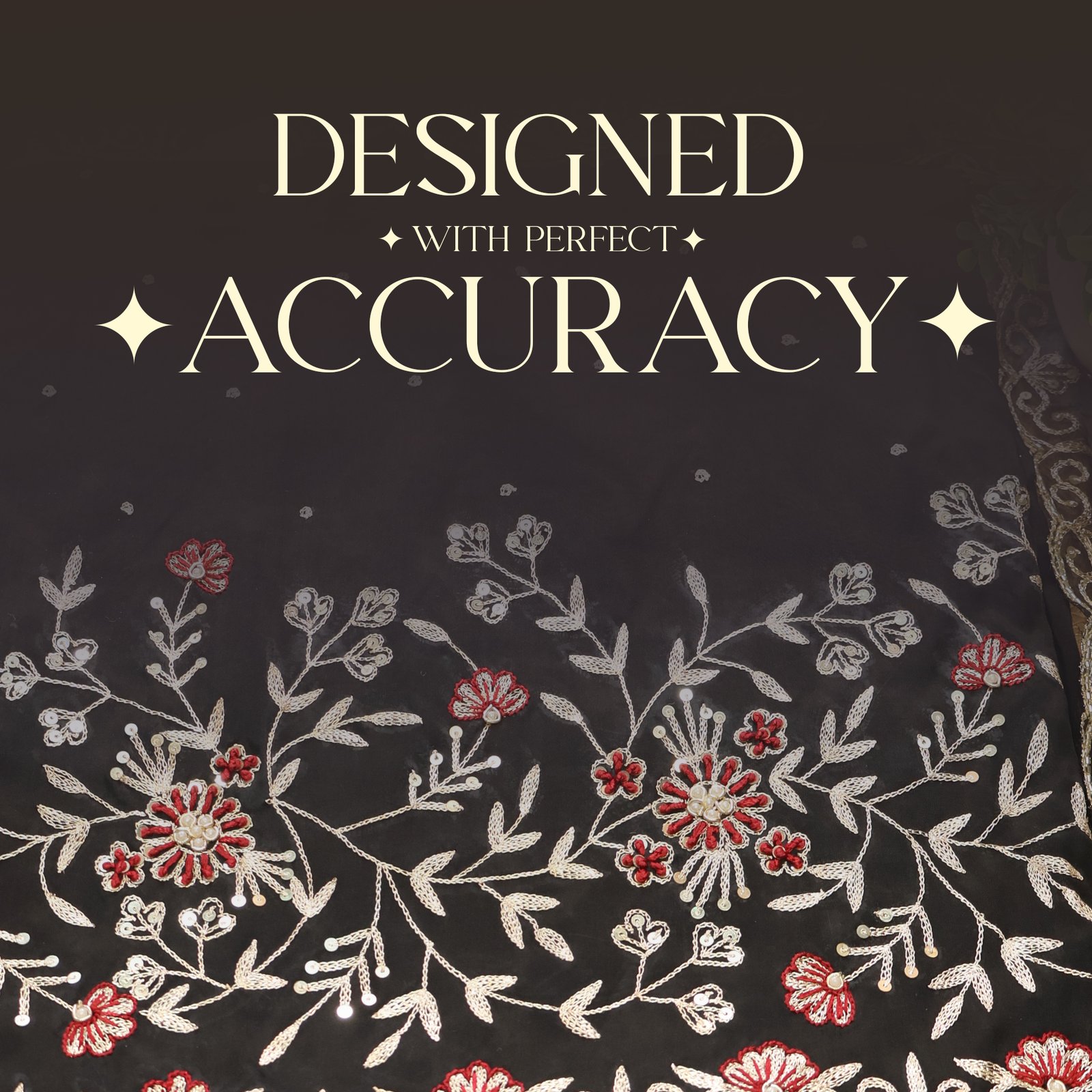 Midnight Bloom Embroidered Suit Set - Image 4