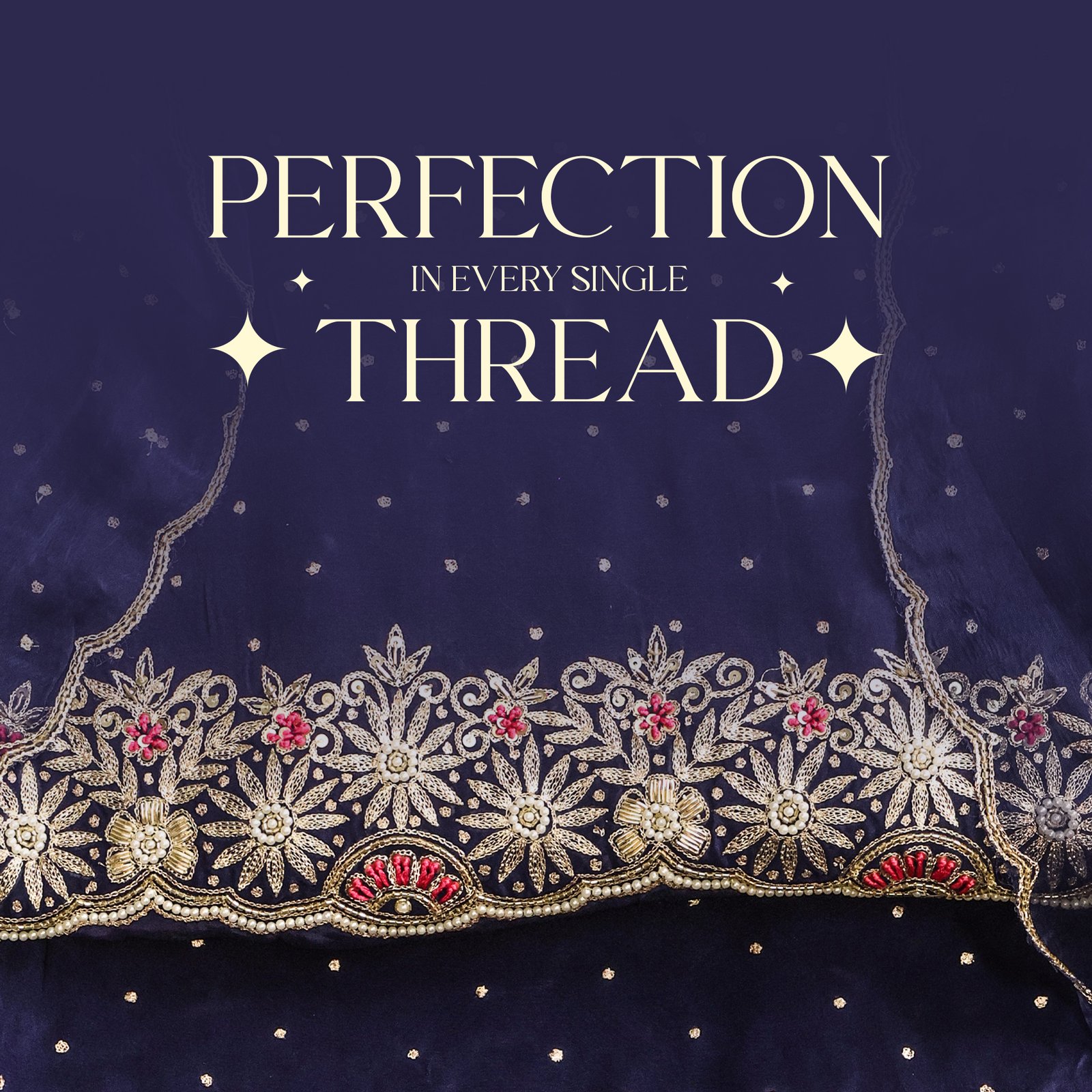 Royal Midnight Embroidered Suit Set - Image 4